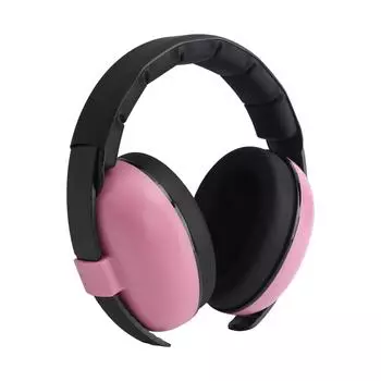 Детские шумоподавляющие наушники для путешествий, мягкие детские наушники для защиты слуха во время сна розовый