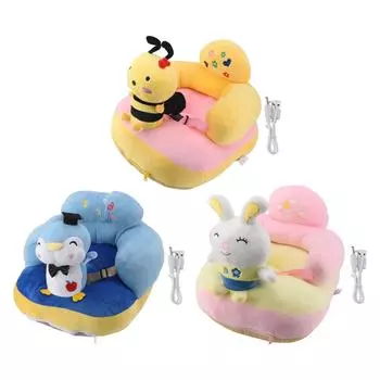 Детские сиденья для обучения сидению, устойчивые к падению, с защитой от бокового поворота, перезаряжаемые плюшевые детские сиденья, которые учатся сидеть Rabbit