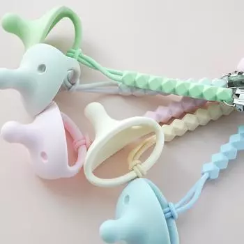 Детские силиконовые пустышки с цепочкой-клипсами Младенческая соска-пустышка с цепочкой-клипсами Держатель для пустышки Зажим для соски Детские аксессуары