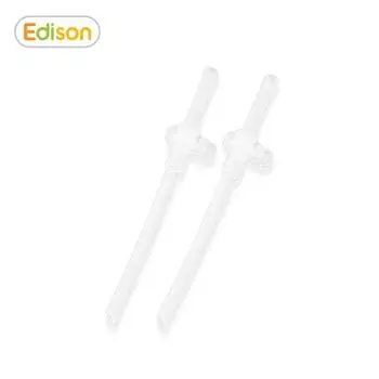 Детские силиконовые соломинки с защитой от проливания 127 мм, 2 шт.