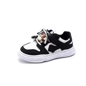 Детские скейтборды Весенние новые детские повседневные туфли с героями мультфильмов для мальчиков и девочек с мягкой подошвой для малышей 23 чёрный