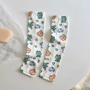 Детские солнцезащитные ледяные рукава разных стилей, солнцезащитные нарукавники для девочек, летние легкие клетчатые дышащие нарукавники для малышей Frog Prince Ice Sleeves All yards