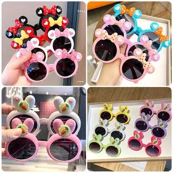 Детские солнцезащитные очки Bunny, милые детские солнцезащитные очки с защитой от ультрафиолета, мультяшные супер милые очки-бантики для женщин