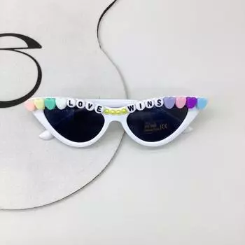 Детские солнцезащитные очки Cat S Eye Love, модные солнцезащитные очки с защитой от ультрафиолета, солнцезащитные очки для мальчиков и девочек, солнцезащитные очки Tide