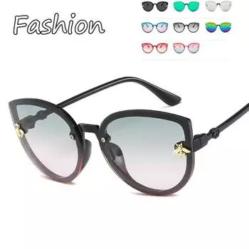 Детские солнцезащитные очки «кошачий глаз», детские солнцезащитные очки с рисунком маленькой пчелки, модные солнцезащитные очки для мальчиков и девочек разноцветный