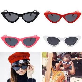 Детские солнцезащитные очки «кошачий глаз», модные брендовые детские солнцезащитные очки с защитой от ультрафиолета, детские солнцезащитные очки для девочек и мальчиков, уличные автомобильные очки красный