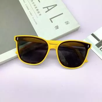 Детские солнцезащитные очки - модные, надежные, простые и удобные, детские солнцезащитные очки, модные солнцезащитные очки-коробки. жёлтый