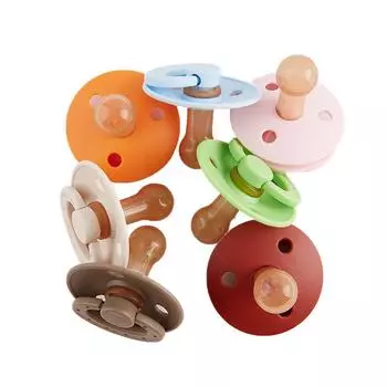 Детские соски, нагрудники, соска, детская пустышка на открытом воздухе, силиконовая соска-пустышка розовый