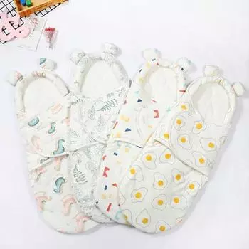 Детские спальные мешки, простой дизайн, хлопковый очаровательный легкий пеленальный спальный мешок с прозрачной печатью для младенцев
