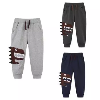 Детские спортивные штаны для мальчиков, однотонные брюки с завязками 125