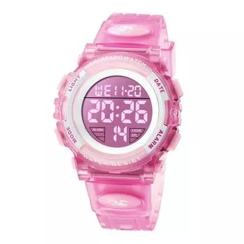Детские спортивные водонепроницаемые водонепроницаемые 50 светодиодов День поступления в школу День рождения Инструкция по эксплуатации в комплекте Детские часы, цифровые, для девочек