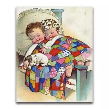 Детские спящие 5D Diy алмазная живопись вышивка крестиком полная Алмазная мозаика детские подарки полная круглая алмазная вышивка крестиком 20X30CM