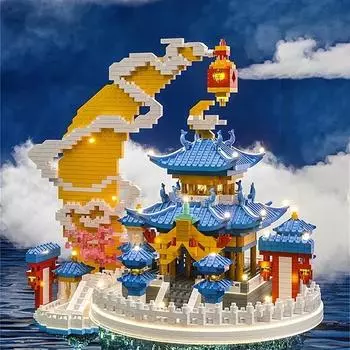 Детские строительные блоки Guanghan Palace Высокая сложность Крупные микрочастицы Сборка игрушка подарок