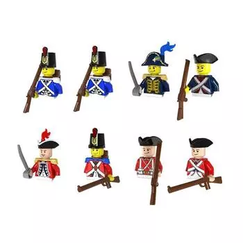 Детские строительные блоки Игрушка Наполеоновские войны Военная империя Губернатор Флот Военные WW2 Мини-куклы Солдат Герцог Средневековый офицер
