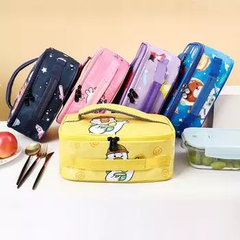 Детские сумки для обеда для школы, пикника, мультфильма, для детей и взрослых, сумка Bento, сумка из алюминиевой фольги, термоизоляционный пакет со льдом, портативный