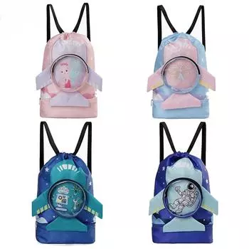Детские сумки для плавания с героями мультфильмов, водонепроницаемые, разделяющие влагу и сухость, рюкзак для плавания, сумка для хранения одежды и обуви, пляжная сумка, спортивные сумки