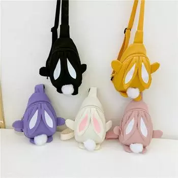 Детские сумки Маленькие сумки для девочек Нейлоновые сумки-мессенджеры для девочек Милые сумки-кролики Модные сумки через плечо Нагрудные сумки белый