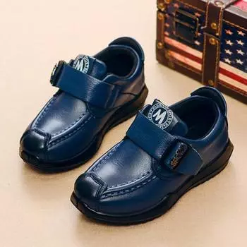 Детские свадебные модельные туфли из натуральной кожи для мальчиков, формальные кроссовки на танкетке для мальчиков 26 чёрный