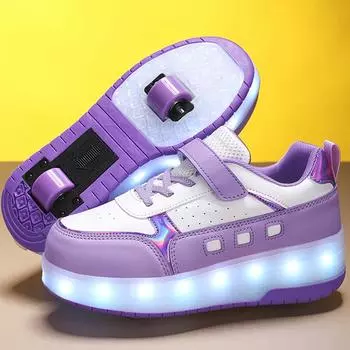 Детские светящиеся кроссовки можно заряжать и переключать на светоизлучающие кроссовки для девочек, светодиодные детские светящиеся кроссовки 29 розовый