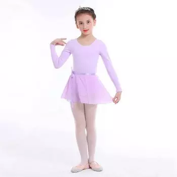 Детские танцевальные костюмы, балетное боди и юбка для девочек, комплект из двух предметов 120