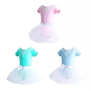 Детские танцевальные костюмы, боди, топы и сетчатые юбки, балетные костюмы для девочек, экзаменационная форма 150