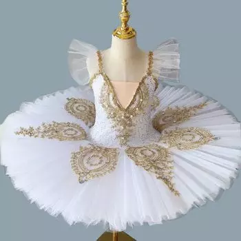Детские танцевальные костюмы для выступлений Юбки для балета Синие розовые белые платья 160cm