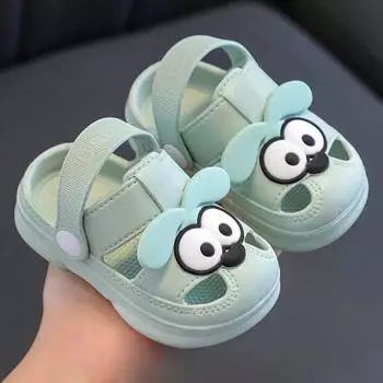 Детские тапочки Bear Soft Soled Kids Shoes для девочек Детские сандалии Eva Дышащая летняя пляжная обувь для мальчиков Sandalias 18-19 синий