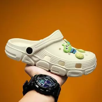 Детские тапочки для мальчиков летние CuHK детские тапочки для купания в помещении нескользящие Size28 ,Foot Length17.5cm синий