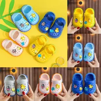 Детские тапочки для плавания, обувь с героями мультфильмов, шлепанцы для малышей, тапочки для мальчиков и девочек, летний пляж 18 жёлтый