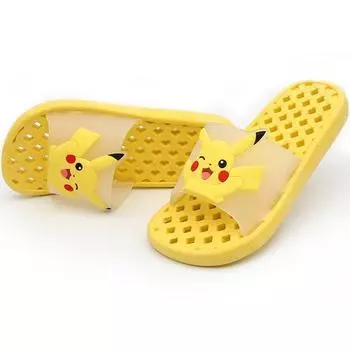 Детские тапочки для ванной Pokemon Pikachu 3D Pad ЖЕЛТЫЙ, популярный персонаж в Корее