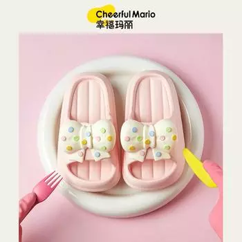 Детские тапочки Happy Mary, летние противоскользящие тапочки для девочек на мягкой подошве, нескользящие тапочки для душа для родителей и детей, крутая обувь 171 розовый