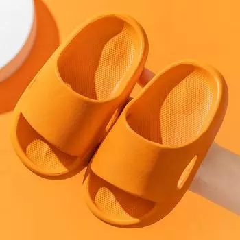 Детские тапочки, летние домашние повседневные домашние и уличные домашние тапочки для ванной комнаты, противоскользящие сандалии на мягкой подошве для мужчин и девочек, сандалии для средней школы 25-26 синий