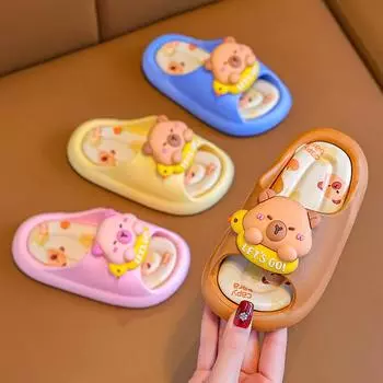 Детские тапочки Летняя домашняя обувь для девочек Одежда для мальчиков на открытом воздухе Милые классные тапочки 24-25 розовый