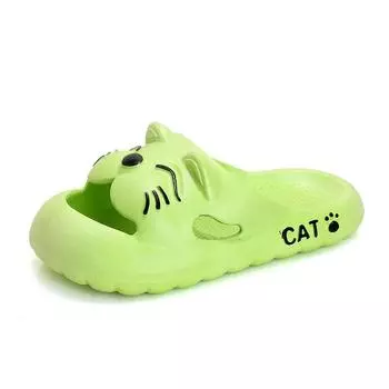 Детские тапочки милые мультяшные мальчики и девочки детская обувь средние и большие детские нескользящие классные тапочки для родителей и детей 24/25 yards [inner length 16cm] чёрный