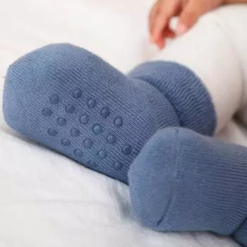 Детские тапочки, носки, осень/зима, повседневные однотонные хлопковые утолщенные теплые детские махровые чулочно-носочные изделия для детей от 1 до 3 лет M