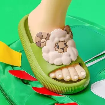 Детские тапочки с героями мультфильмов, детская ванна для ванной, детские милые сандалии на мягкой подошве и тапочки 17