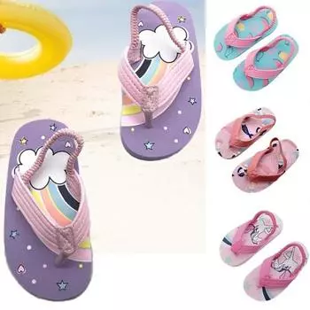 Детские тапочки с круглым носком, нескользящие дышащие шлепанцы из ЭВА для детей 24 зелёный