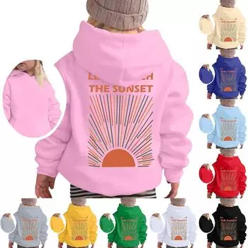 Детские толстовки с длинным рукавом с принтом, толстовки, одежда, повседневные свитера, модные повседневные универсальные повседневные толстовки, топ 110 чёрный