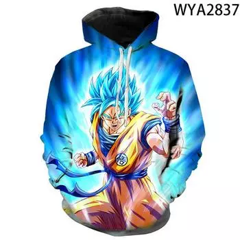 Детские толстовки с длинными рукавами и драконом из мультфильма аниме для мальчиков и девочек, DBZ, толстовки с 3D принтом, пуловер для мужчин, женщин, детей, уличная куртка 5XL