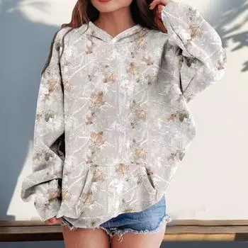 Детские толстовки с капюшоном, свободные принты, спортивная рубашка с капюшоном, модная спортивная рубашка 160 бежевый