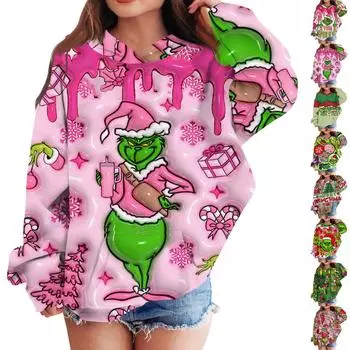 Детские толстовки с капюшоном, свободные рождественские принты, спортивная рубашка с капюшоном, модная спортивная рубашка 100 армия зеленый