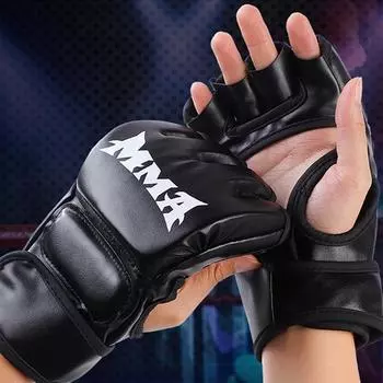 Детские толстые боксерские перчатки, перчатки для смешанных боевых искусств, боксерская груша с половиной пальцев, перчатки для кикбоксинга, муай-тай, профессиональное оборудование для тренировок по боксу