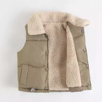 Детские толстые жилеты для холодной зимы, безрукавка для девочек, утолщенные бархатные пальто, куртки для мальчиков, теплые пальто, жилет для малышей 90