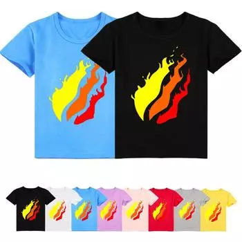 Детские топы с мультяшным принтом, повседневная футболка с короткими рукавами, летний топ 100cm серый