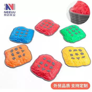 Детские трансграничные игрушки Пересечение реки Камень Марс Камень Перцептивное обучение Игрушки раннего образования Балансировочное бревно Физическая подготовка Ступенька оранжевый