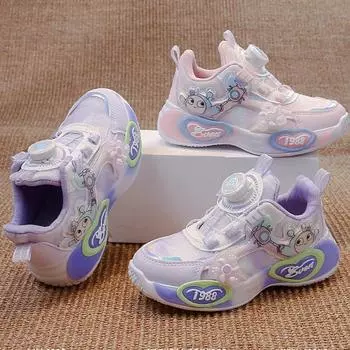 Детские трендовые удобные кроссовки для бега на мягкой подошве, студенческие модные повседневные дышащие спортивные кроссовки для мальчиков и девочек 26 фиолетовый