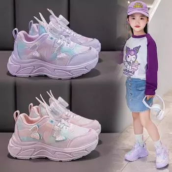 Детские трендовые удобные кроссовки для бега на мягкой подошве, студенческие модные повседневные дышащие спортивные кроссовки для мальчиков и девочек 26 фиолетовый