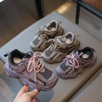 Детские трендовые удобные кроссовки для бега на мягкой подошве, студенческие модные повседневные дышащие спортивные кроссовки для мальчиков и девочек 28 фиолетовый