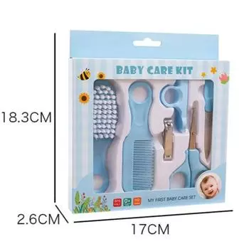 Детские триммеры для ногтей, ножницы, кусачки, гигиенический набор, уход за здоровьем малыша, расческа для ногтей, набор щеток для ухода за волосами, многофункциональный синий