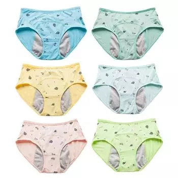 Детские трусики для девочек-подростков 8-14 лет, удобные трусы с принтом для девочек, нижнее белье S